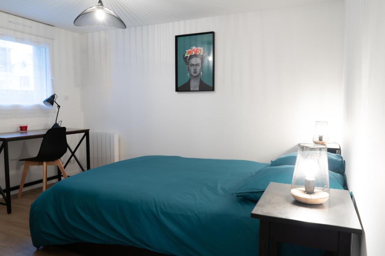 Bel appartement idéalement placé Saint-Brieuc, wifi, parking gratuit Esterno foto